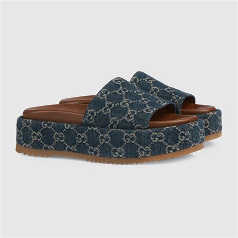 blue gucci slides womens|gucci women's slides clearance sale.